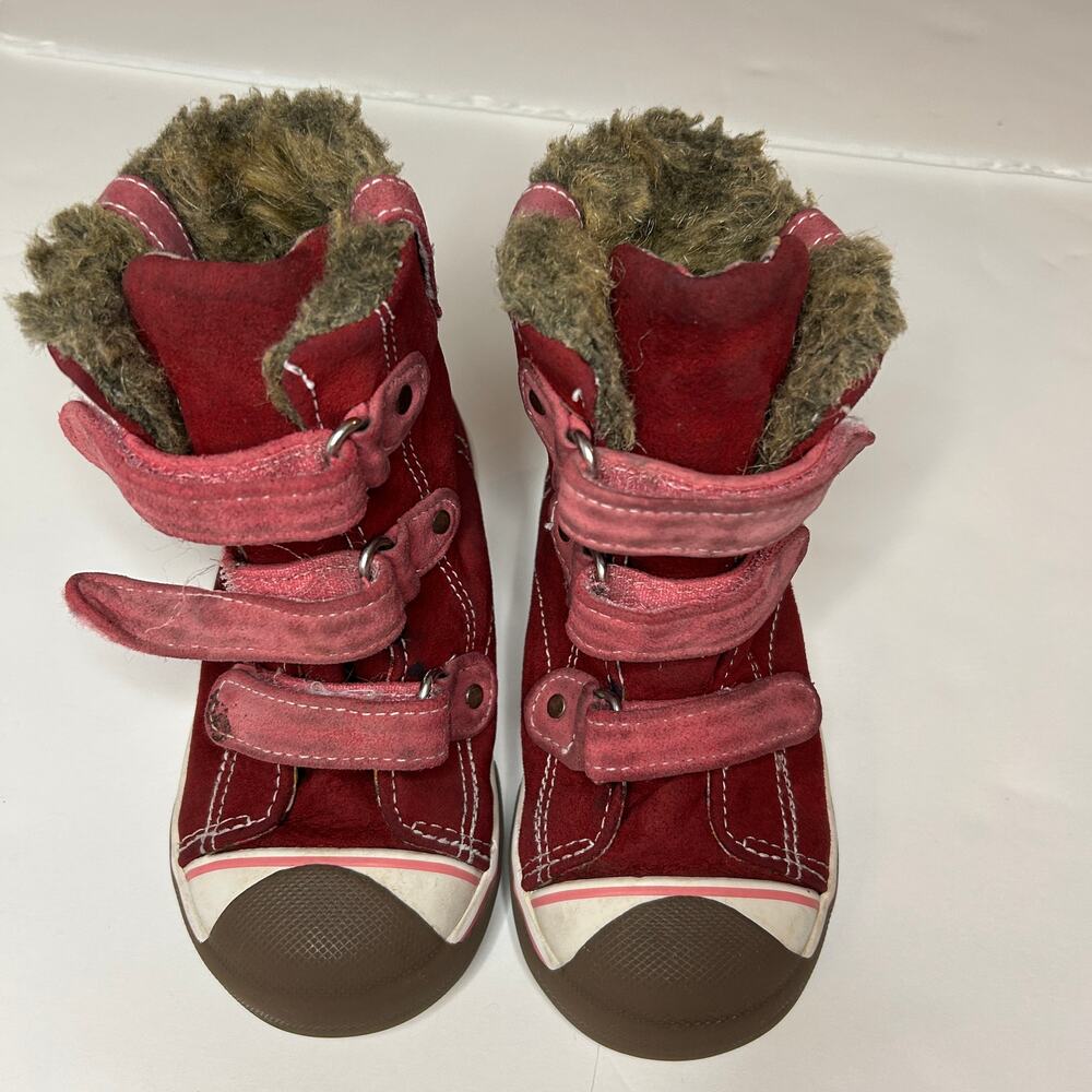 Morgan & Milo Pink Suede High Top Boot 9 - Picture 2 of 5